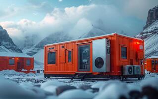 The new mobile office is designed to withstand the harsh conditions of Antarctica photo