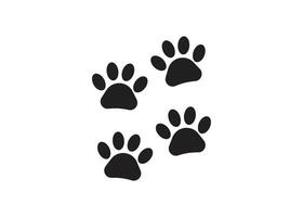 Paw print icon design template isolated illustration vector
