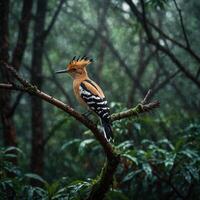 Sparrow, Eagle, Hawk, Owl, Pigeon, Crow, Robin, Parrot, Penguin, Flamingo, Swan, Hummingbird, Peacock, Woodpecker, Seagull, Toucan, Canary, Finch, Peli sitting on a branch in the natural green forest photo