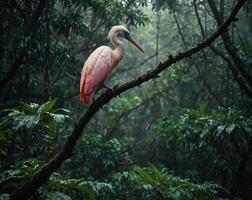gorrión, águila, halcón, búho, paloma, cuervo, Robin, loro, pingüino, flamenco, cisne, colibrí, pavo real, pájaro carpintero, Gaviota, tucán, canario, pinzón, peli sentado en un rama en el natural verde bosque foto