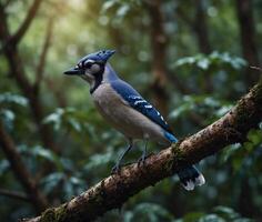Sparrow, Eagle, Hawk, Owl, Pigeon, Crow, Robin, Parrot, Penguin, Flamingo, Swan, Hummingbird, Peacock, Woodpecker, Seagull, Toucan, Canary, Finch, Peli sitting on a branch in the natural green forest photo