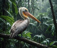 gorrión, águila, halcón, búho, paloma, cuervo, Robin, loro, pingüino, flamenco, cisne, colibrí, pavo real, pájaro carpintero, Gaviota, tucán, canario, pinzón, peli sentado en un rama en el natural verde bosque foto