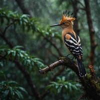 Sparrow, Eagle, Hawk, Owl, Pigeon, Crow, Robin, Parrot, Penguin, Flamingo, Swan, Hummingbird, Peacock, Woodpecker, Seagull, Toucan, Canary, Finch, Peli sitting on a branch in the natural green forest photo