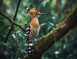 Sparrow, Eagle, Hawk, Owl, Pigeon, Crow, Robin, Parrot, Penguin, Flamingo, Swan, Hummingbird, Peacock, Woodpecker, Seagull, Toucan, Canary, Finch, Peli sitting on a branch in the natural green forest photo