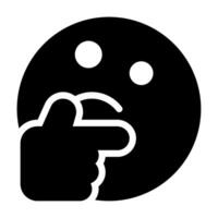 Thinking Hmm icon for illustration, web, app, infographic, etc vector