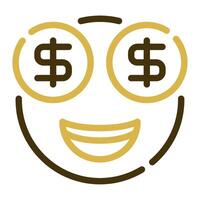 Money Eyes icon for illustration, web, app, infographic, etc vector