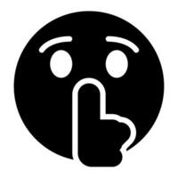 Shhh Quiet icon for illustration, web, app, infographic, etc vector