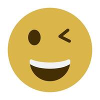 Wink Smile icon for illustration, web, app, infographic, etc vector