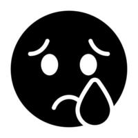 Sad Tear icon for illustration, web, app, infographic, etc vector