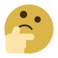 Thinking Hmm icon for illustration, web, app, infographic, etc vector