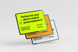 dynamic 3d tablet mockup for brand Presentation psd