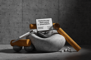 Industrial 3d Tablet Mockup for Creative Branding psd