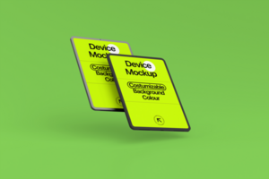 Customizable Device Mockup Template with Minimal Background psd