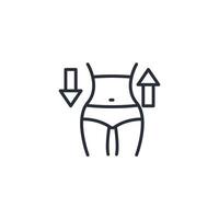 weight loss icon. .Editable stroke.linear style sign for use web design,logo.Symbol illustration. vector