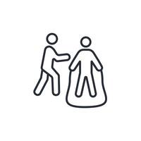 Jumping rope icon. .Editable stroke.linear style sign for use web design,logo.Symbol illustration. vector