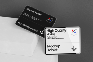 3d render device mockup tablet with high quality and minimal scene psd