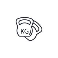 Weight icon. .Editable stroke.linear style sign for use web design,logo.Symbol illustration. vector