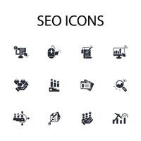 SEO icon set..Editable stroke.linear style sign for use web design,logo.Symbol illustration. vector