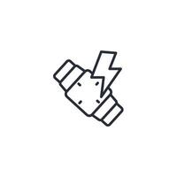 injury time icon. .Editable stroke.linear style sign for use web design,logo.Symbol illustration. vector