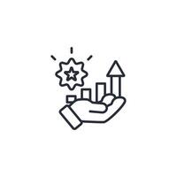 value creation icon. .Editable stroke.linear style sign for use web design,logo.Symbol illustration. vector