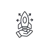 Startup icon. .Editable stroke.linear style sign for use web design,logo.Symbol illustration. vector