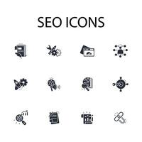SEO icon set..Editable stroke.linear style sign for use web design,logo.Symbol illustration. vector