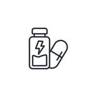 protein icon. .Editable stroke.linear style sign for use web design,logo.Symbol illustration. vector