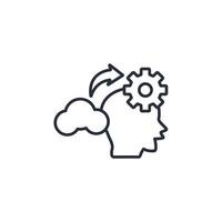 imagination icon. .Editable stroke.linear style sign for use web design,logo.Symbol illustration. vector