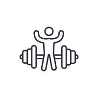 gym icon. .Editable stroke.linear style sign for use web design,logo.Symbol illustration. vector