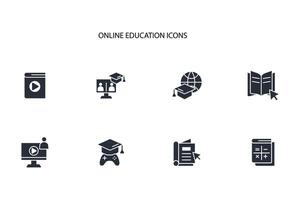 Online education icon set..Editable stroke.linear style sign for use web design,logo.Symbol illustration. vector