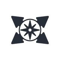 Compass icon. .Editable stroke.linear style sign for use web design,logo.Symbol illustration. vector