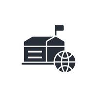online school icon. .Editable stroke.linear style sign for use web design,logo.Symbol illustration. vector