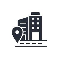 city map icon. .Editable stroke.linear style sign for use web design,logo.Symbol illustration. vector