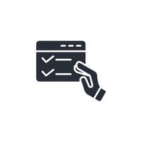 online test icon. .Editable stroke.linear style sign for use web design,logo.Symbol illustration. vector