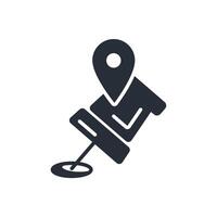 map pin icon. .Editable stroke.linear style sign for use web design,logo.Symbol illustration. vector