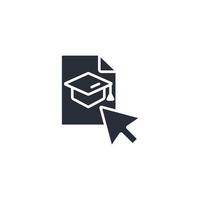 Online education icon. .Editable stroke.linear style sign for use web design,logo.Symbol illustration vector