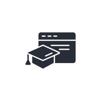 educational website icon. .Editable stroke.linear style sign for use web design,logo.Symbol illustration. vector
