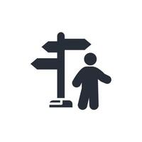 direction icon. .Editable stroke.linear style sign for use web design,logo.Symbol illustration. vector