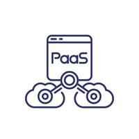 Paas line icon, Platform as a Service vector