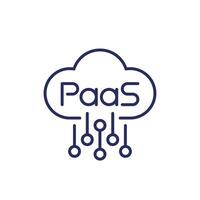 Paas icon, Platform as a Service line vector