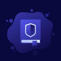 Security manual, instructions icon, design vector