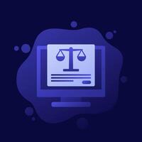 online legal help icon vector