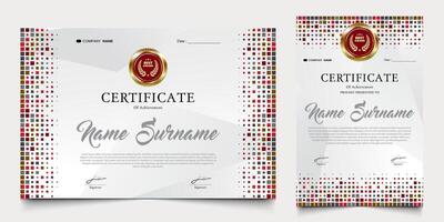 certificate with modern background. graduation design elements, best employees and others. vector
