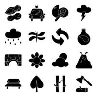 Set of Ecology Linear Icons vector