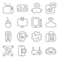 Set of Technology Linear Icons vector
