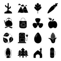 Set of Nature Linear Icons vector