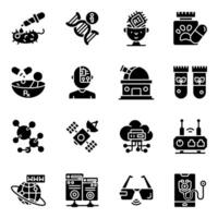 Set of Ai Solid Icons vector