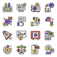 Set of Augmented Reality Flat Icons vector