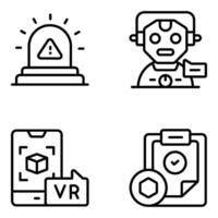 Set of Btc Linear Icons vector