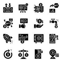 Set of Augmented Reality Solid Icons vector